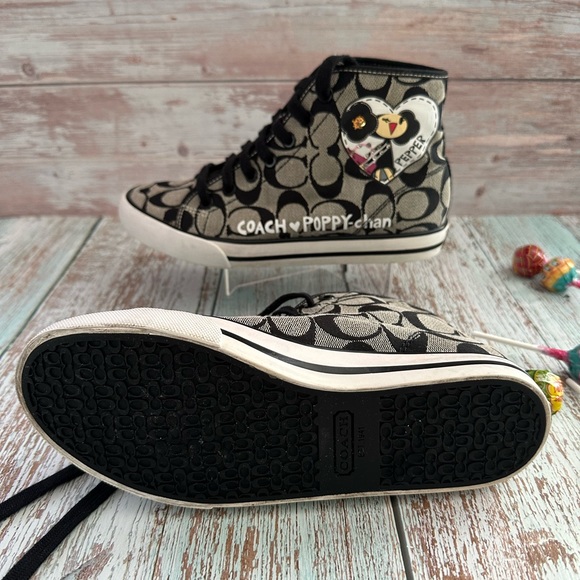 🔹Coach Women’s Black Printed Sneakers - Size 6B🔸 - Picture 3 of 16